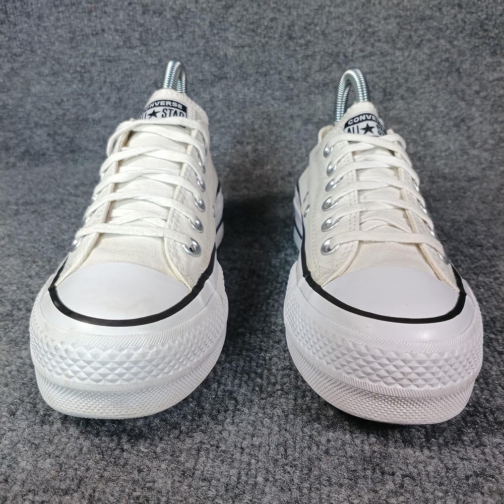Converse Chuck Taylor All Star Lift Sneakers Women 6 White Platform Low Top - Picture 2 of 7